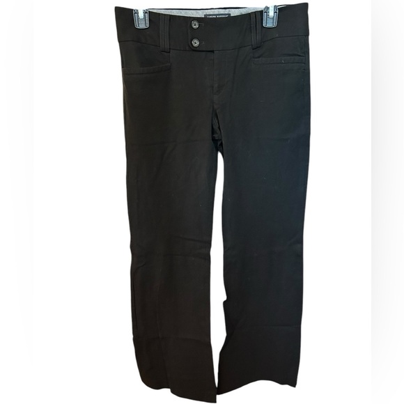 Banana Republic sz 6 The Sloan Fit Pants Flat front  black stretchy - Picture 2 of 12